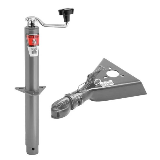 Bulldog 5K A-Frame Trailer Jack with 15" Topwind Lift and 7K Collar-Lok Coupler