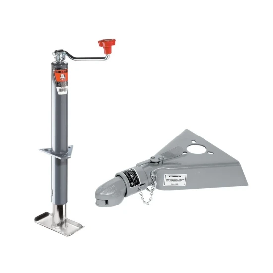 BULLDOG 2K Topwind A-Frame Trailer Jack with Footplate and 12.5K Collar-Lok Coupler