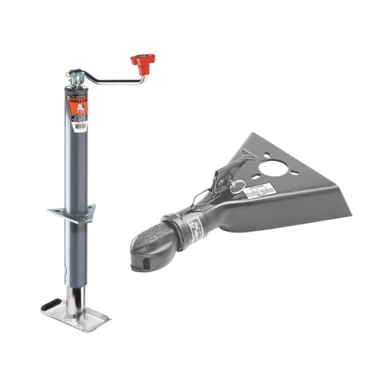 Bulldog 2K Topwind A-Frame Trailer Jack with 15″ Lift and 15K Collar-Lok Coupler for 2-5/16″ Ball