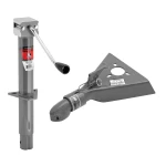 Bulldog 2K A-Frame Trailer Jack Sidewind 13" Lift with 5K Collar-Lok Coupler for 2" Ball Bundle, heavy-duty trailer jack, durable coupler