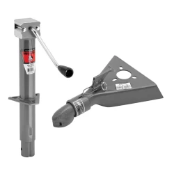 Bulldog 2K A-Frame Trailer Jack Sidewind 13" Lift w/ 5K Collar-Lok Coupler for 2" Ball