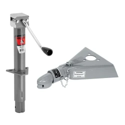 Bulldog 2K A-Frame Trailer Jack Sidewind 13" Lift w/ 12.5K Collar-Lok Coupler for 2-5/16" Ball