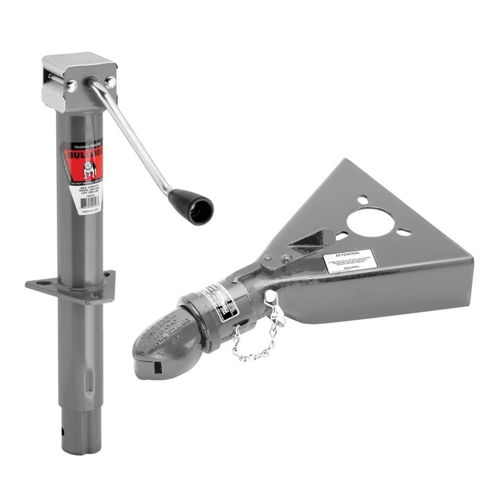 Bulldog 2K A-Frame Trailer Jack 13" Lift with 15K Collar-Lok Coupler for 2-5/16" Ball