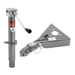 Bulldog 2K A-Frame Trailer Jack Sidewind 13" Lift w/ 15K Collar-Lok Coupler for 2-5/16" Ball
