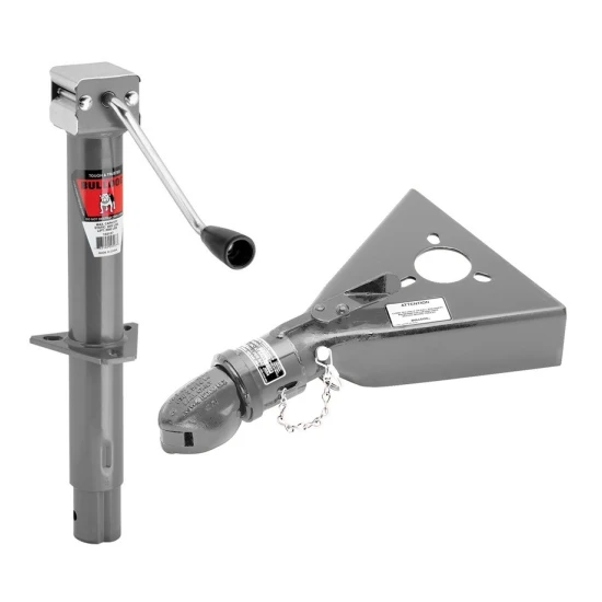 Bulldog 2K A-Frame Trailer Jack 13" Lift with 15K Collar-Lok Coupler for 2-5/16" Ball