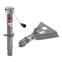 Bulldog 2K A-Frame Trailer Jack Sidewind 13" Lift w/ 15K Collar-Lok Coupler for 2-5/16" Ball