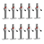 10-pack Bulldog 2,000 lb round pipe mount swivel trailer jacks sidewind 10 ″ lift