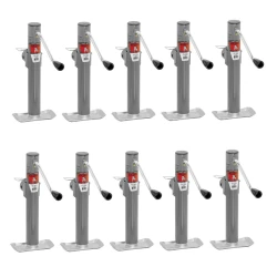 Bulldog 10x 2K Round Pipe Mount Swivel Trailer Jack w/ 10" Lift Sidewind and Pull Pin