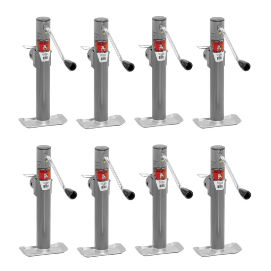Bulldog 2K Round Pipe Mount Swivel Trailer Jack 10″ Lift Sidewind (Bundle of 8)
