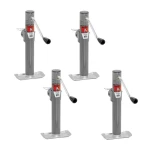 Bulldog 4-pack 2000 lb round pipe-mount swivel trailer jack 15″ lift