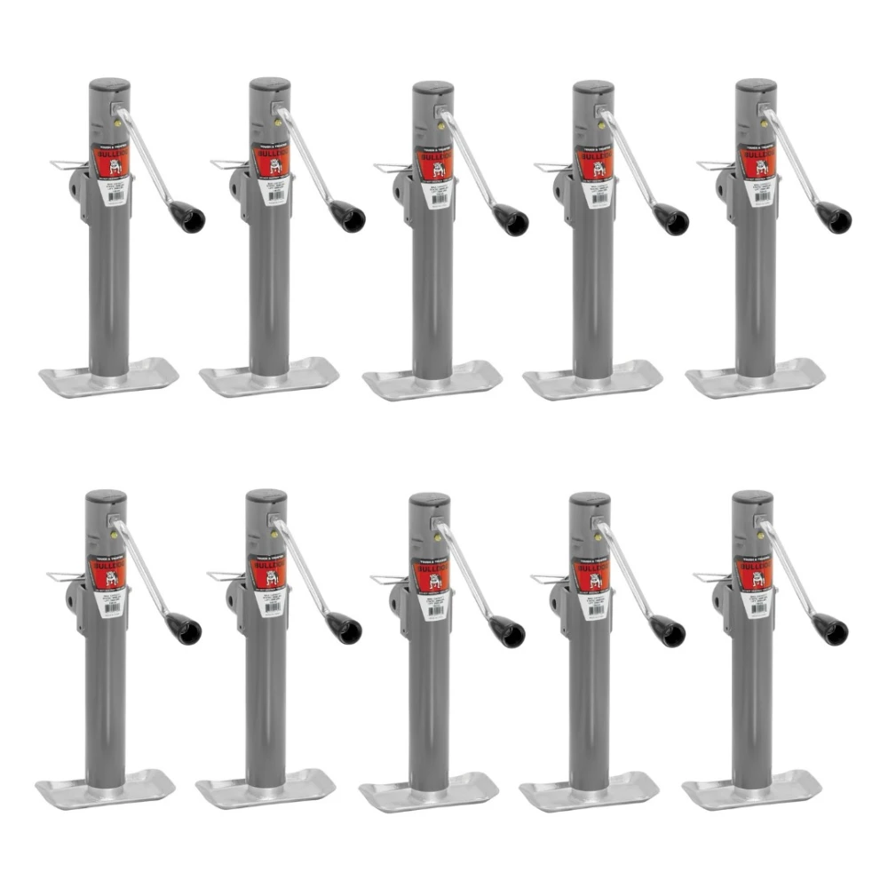 Bulldog 2K round pipe mount swivel trailer jack 10-pack 15-inch lift