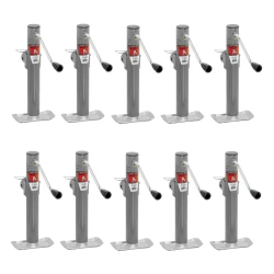 Bulldog 10x 2K Round Pipe Mount Swivel Trailer Jack w/ 15" Lift Sidewind and Pull Pin