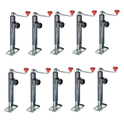 Bulldog 10x 2K Round Pipe Mount Swivel Trailer Jack w/ 10" Lift Topwind and Pull Pin