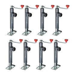 Bulldog 8x 2K Round Pipe Mount Swivel Trailer Jack w/ 10" Lift Topwind and Pull Pin