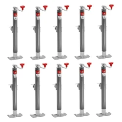 Bulldog 10x 2K Round Pipe Mount Swivel Trailer Jack w/ 15" Lift Topwind and Pull Pin