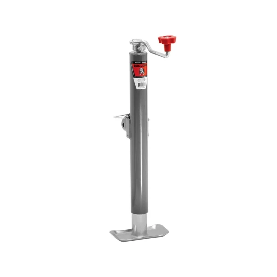Bulldog 2,000 lb Round Pipe Mount Trailer Jack Bundle – 15" Lift, Topwind
