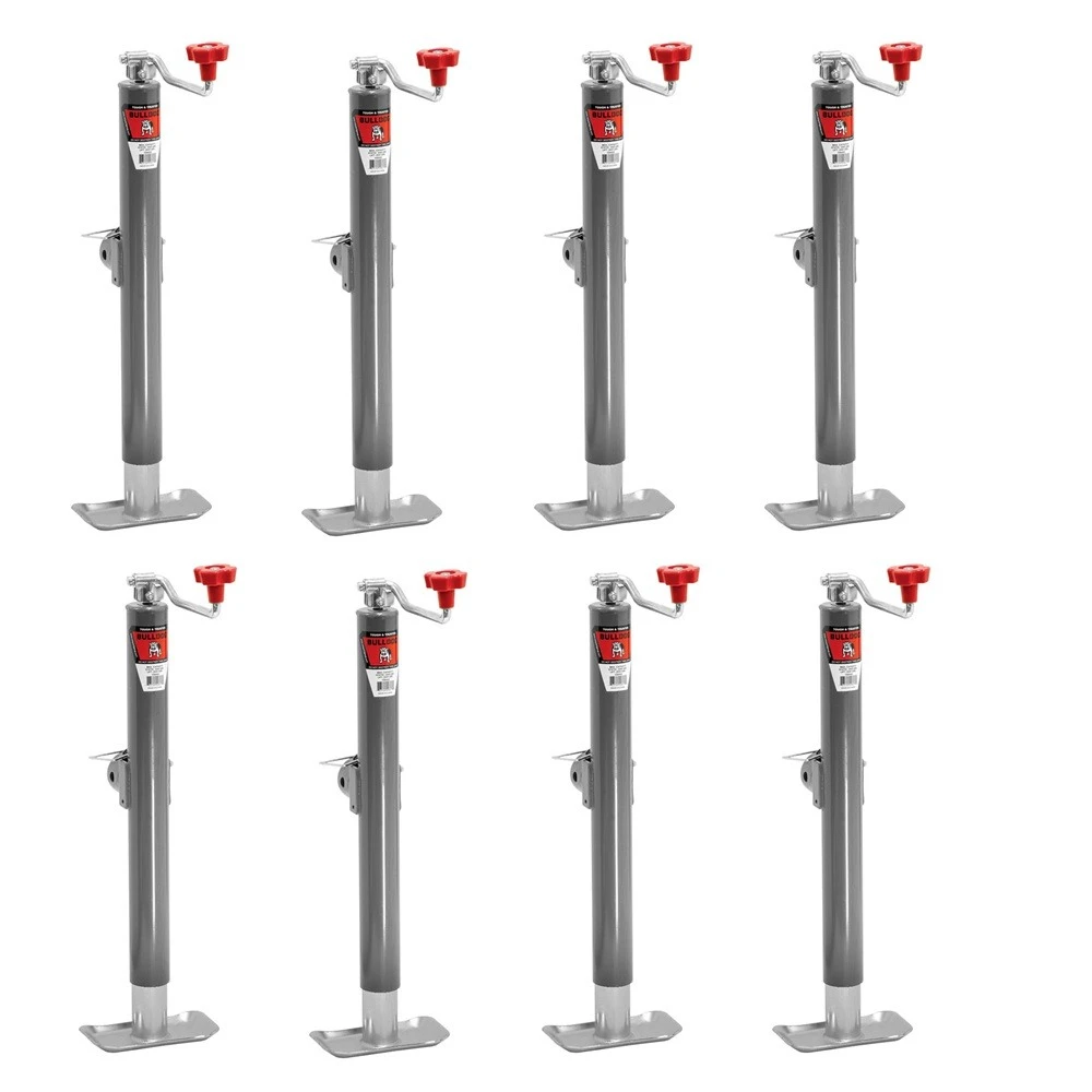 Bulldog 2K Pipe Mount Swivel Trailer Jack with 15 Inch Lift – 8-Pack Bundle