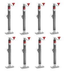 Bulldog 8x 2K Round Pipe Mount Swivel Trailer Jack w/ 15" Lift Topwind and Pull Pin