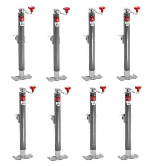 Bulldog 2K Pipe Mount Swivel Trailer Jack with 15 Inch Lift – 8-Pack Bundle
