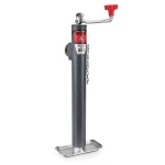 Bulldog 5K Pipe Mount Swivel Trailer Jack with Topwind Handle – 15" Lift, Set of 8