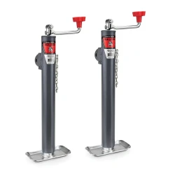 Bulldog 5K Pipe Mount Swivel Trailer Jack w/ 15" Lift and Topwind Handle