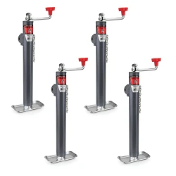 Bulldog 4x 5K Pipe Mount Swivel Trailer Jack w/ 15" Lift and Topwind Handle