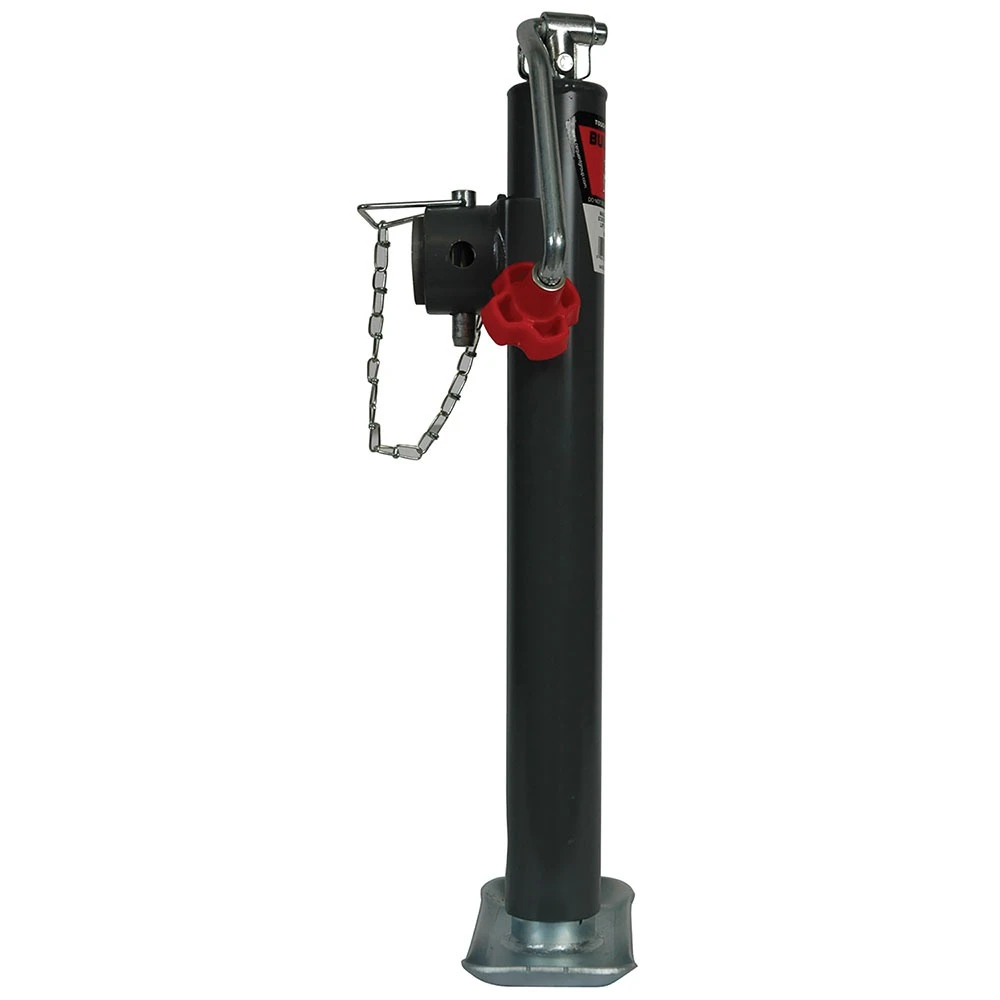 Bulldog 5K Pipe Mount Swivel Trailer Jack with Topwind Handle – 15" Lift, Set of 8