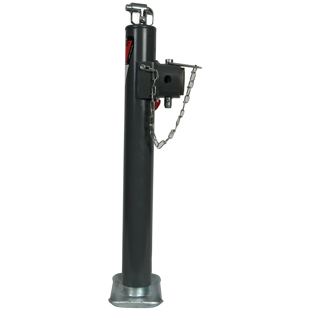 Bulldog 5K Pipe Mount Swivel Trailer Jack with Topwind Handle – 15" Lift, Set of 8