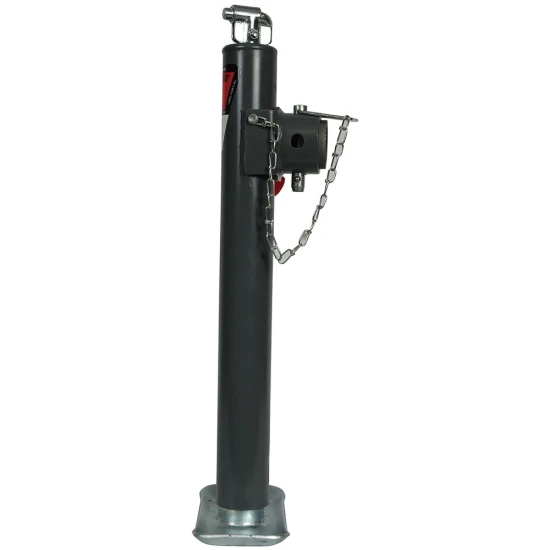 Bulldog 5K Pipe Mount Swivel Trailer Jack with Topwind Handle – 15" Lift, Set of 8