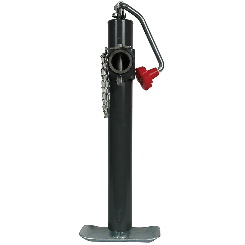 Bulldog 5K Pipe Mount Swivel Trailer Jack with Topwind Handle – 15" Lift, Set of 8