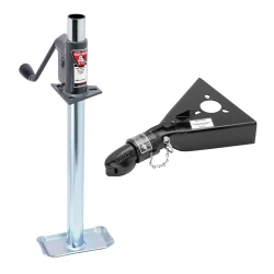 Bulldog 750 lb A-Frame Trailer Jack w/ Bracket and Foot w/ 7K Collar-Lok Coupler for 2" Ball