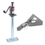 Bulldog 750 lb A-Frame Trailer Jack Bundle with Disc Foot & 5000 lb Collar-Lok Coupler