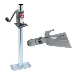 Bulldog 750 lb A-Frame Trailer Jack w/ Bracket and Foot w/ 12.5K Collar-Lok Coupler for 2-5/16" Ball