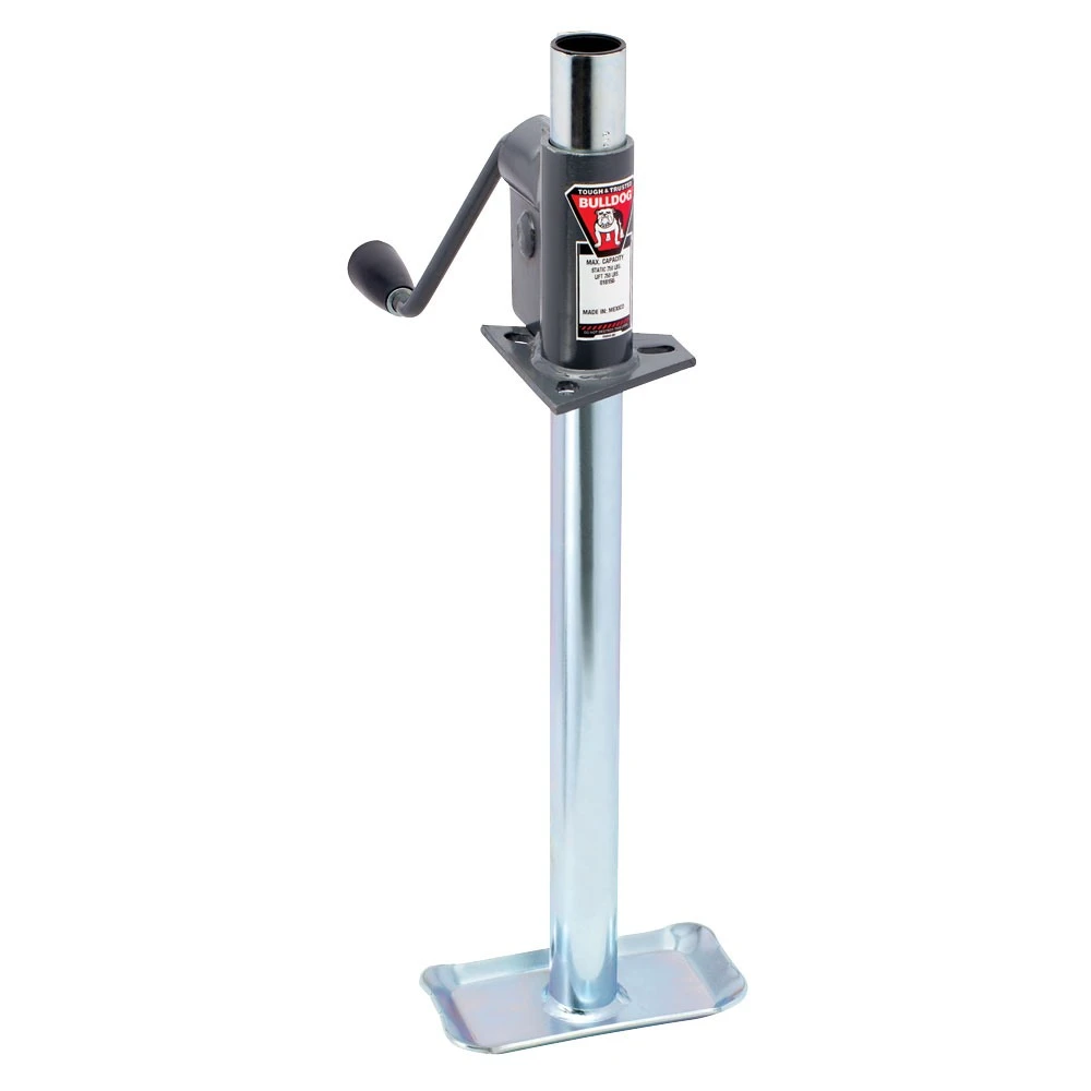 Bulldog 750 lb A-Frame Trailer Jack Bracket Footplate and 5K Collar-Lok Coupler for 2-inch Ball