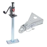 Bulldog 750 lb a-frame trailer jack with bracket disc foot and 15K cast head coupler 2-5/16 ball