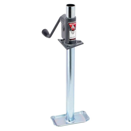 Bulldog 750 lb A-Frame Jack with Bracket Foot & 5K Collar-Lok Coupler Bulldog 750 lb A-Frame Trailer Jack Bracket Footplate and 5K Collar-Lok Coupler for 2-inch Ball