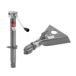 Bulldog 5K A-Frame Trailer Jack Sidewind 15 Inch Lift with 15K Collar-Lok Coupler for 2-5/16 Inch Ball