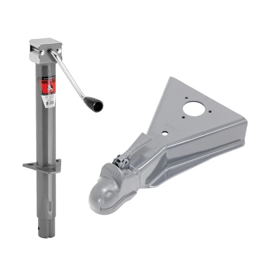 Bulldog 5K Sidewind A-Frame Trailer Jack with 15K Cast-Head Coupler for 2-5/16″ Ball