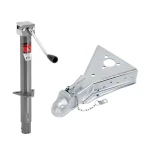 bulldog 5k a-frame sidewind trailer jack with 15k cast head coupler