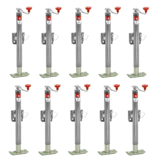 Bulldog 5K Snap Ring Swivel Trailer Jacks with 15 Inch Lift and Footplate