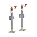 Bulldog 5K Round Snap Ring Swivel Trailer Jacks with Topwind Handle and Footplate