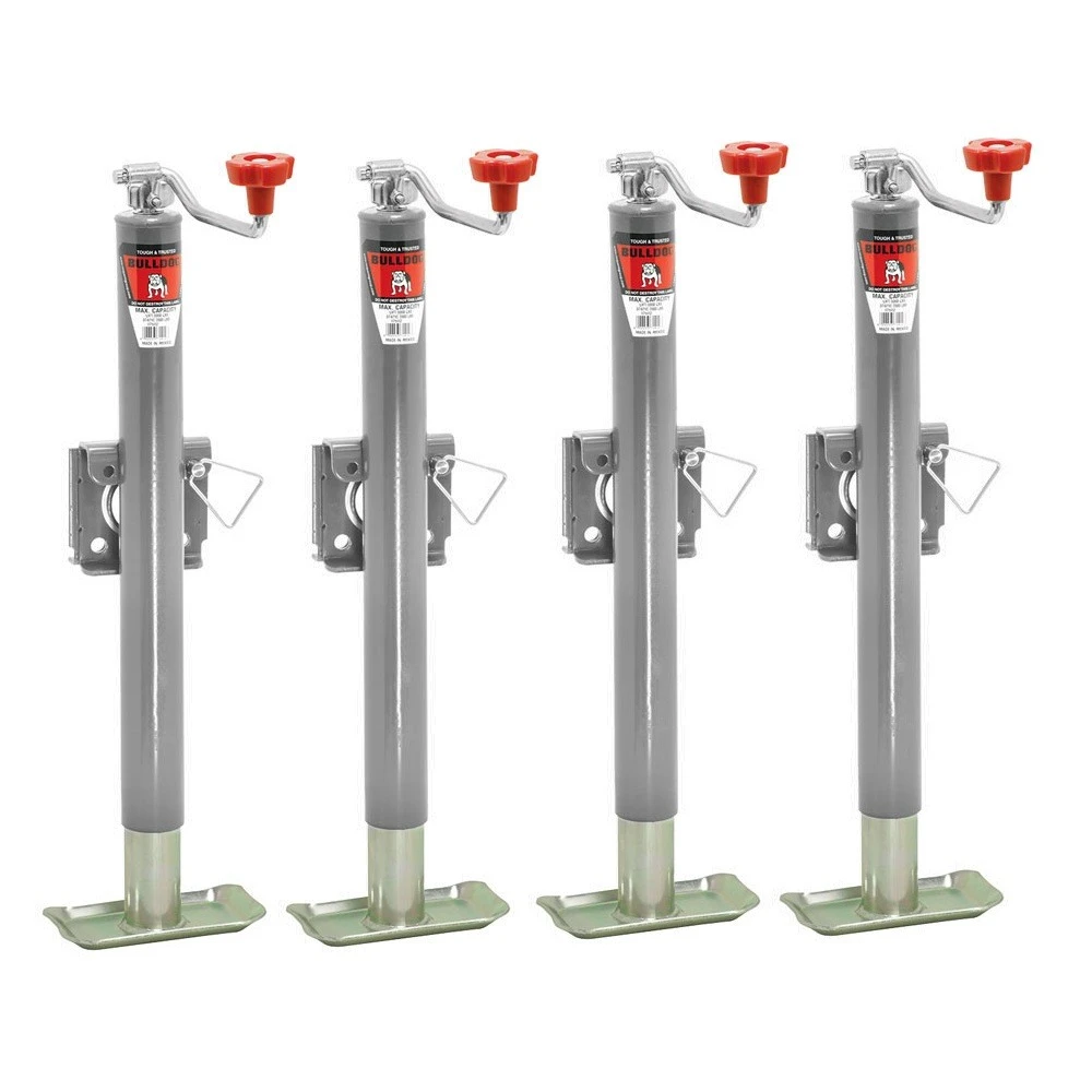 Bulldog 5K Snap Ring Swivel Trailer Jack with Topwind Handle and Footplate