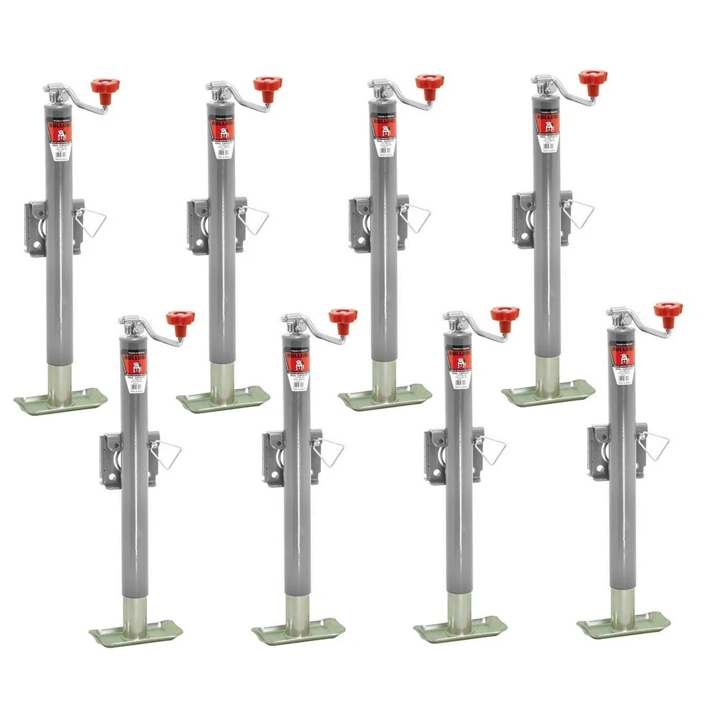 Bulldog 5K Snap Ring Swivel Trailer Jack Bundle – 15" Lift, Topwind, Footplate