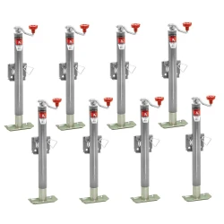 Bulldog 8x 5K Snap Ring Swivel Trailer Jack w/ 15" Lift Topwind and Footplate 