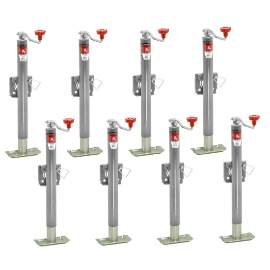 Bulldog 5K Snap Ring Swivel Trailer Jack Bundle – 15" Lift, Topwind, Footplate