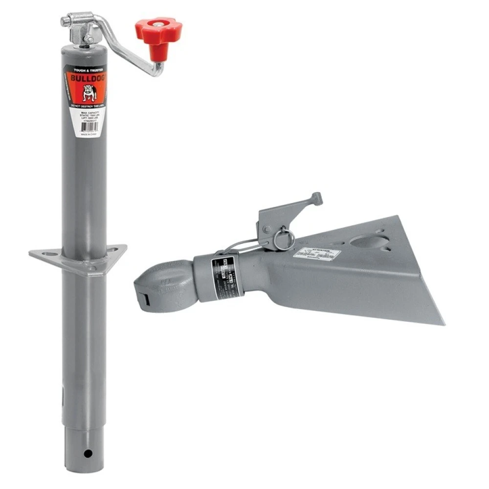Bulldog 5K A-Frame Trailer Jack with 15-inch Lift and 12.5K Collar-Lok Coupler