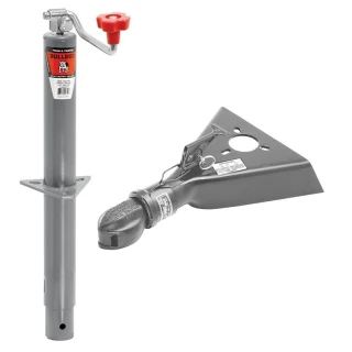 Bulldog 5K A-Frame Trailer Jack with 15K Collar-Lok Coupler for 2-5/16 Ball