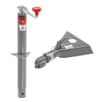 Bulldog 5K A-Frame Trailer Jack Topwind 15" Lift w/ 15K Collar-Lok Coupler for 2-5/16" Ball