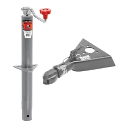 Bulldog 5K A-Frame Trailer Jack Topwind 15" Lift w/ 15K Collar-Lok Coupler for 2-5/16" Ball