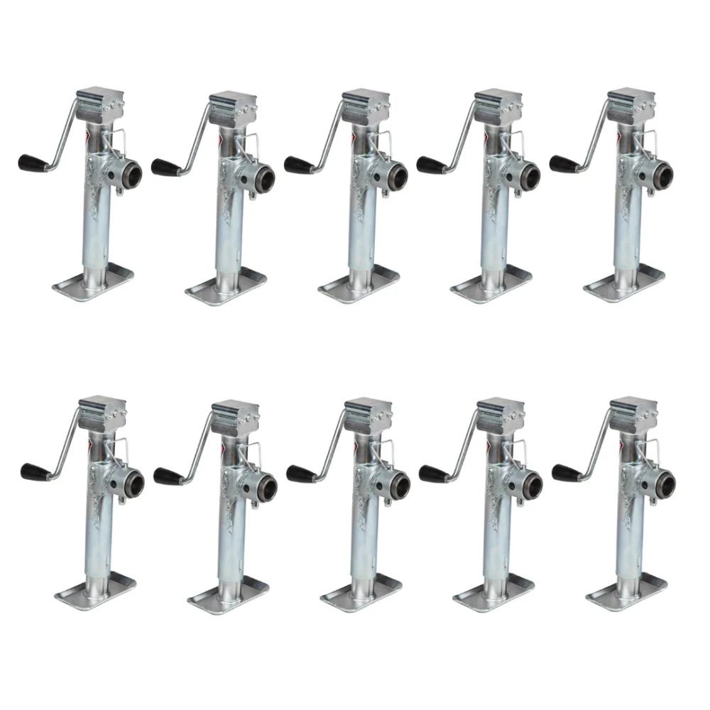 Bulldog 10-pack 5K pipe mount swivel trailer jacks with 10-inch lift and sidewind